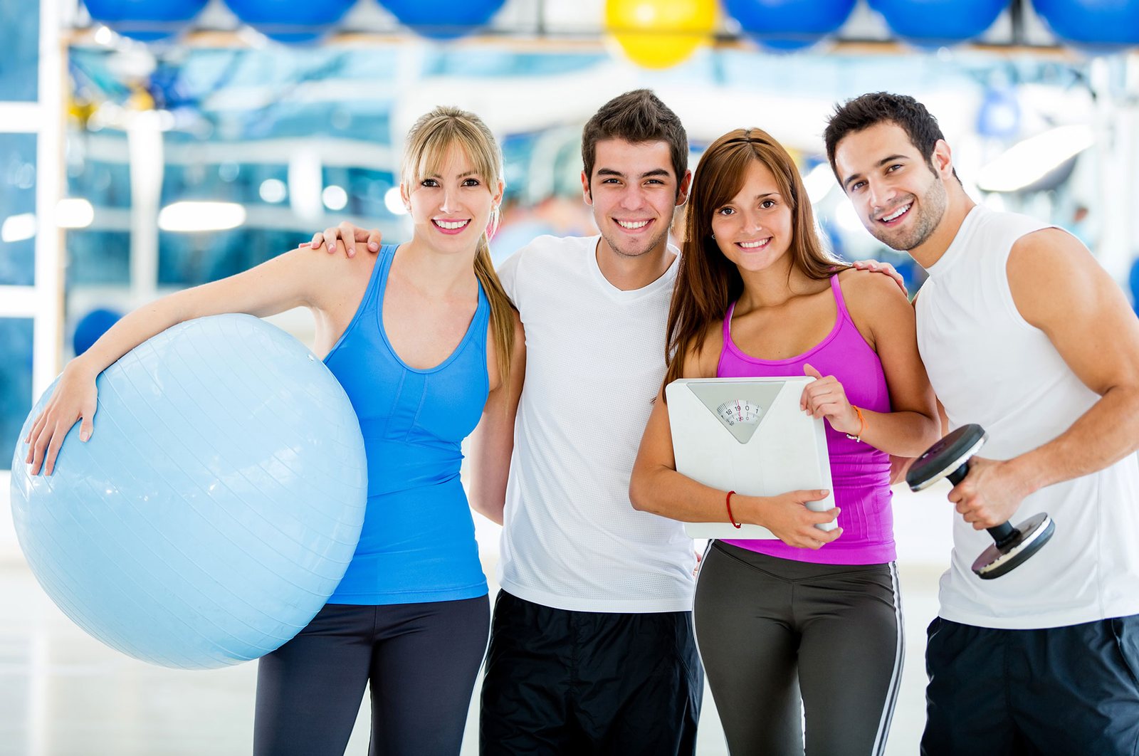 Group of fitness professionals in a training facility