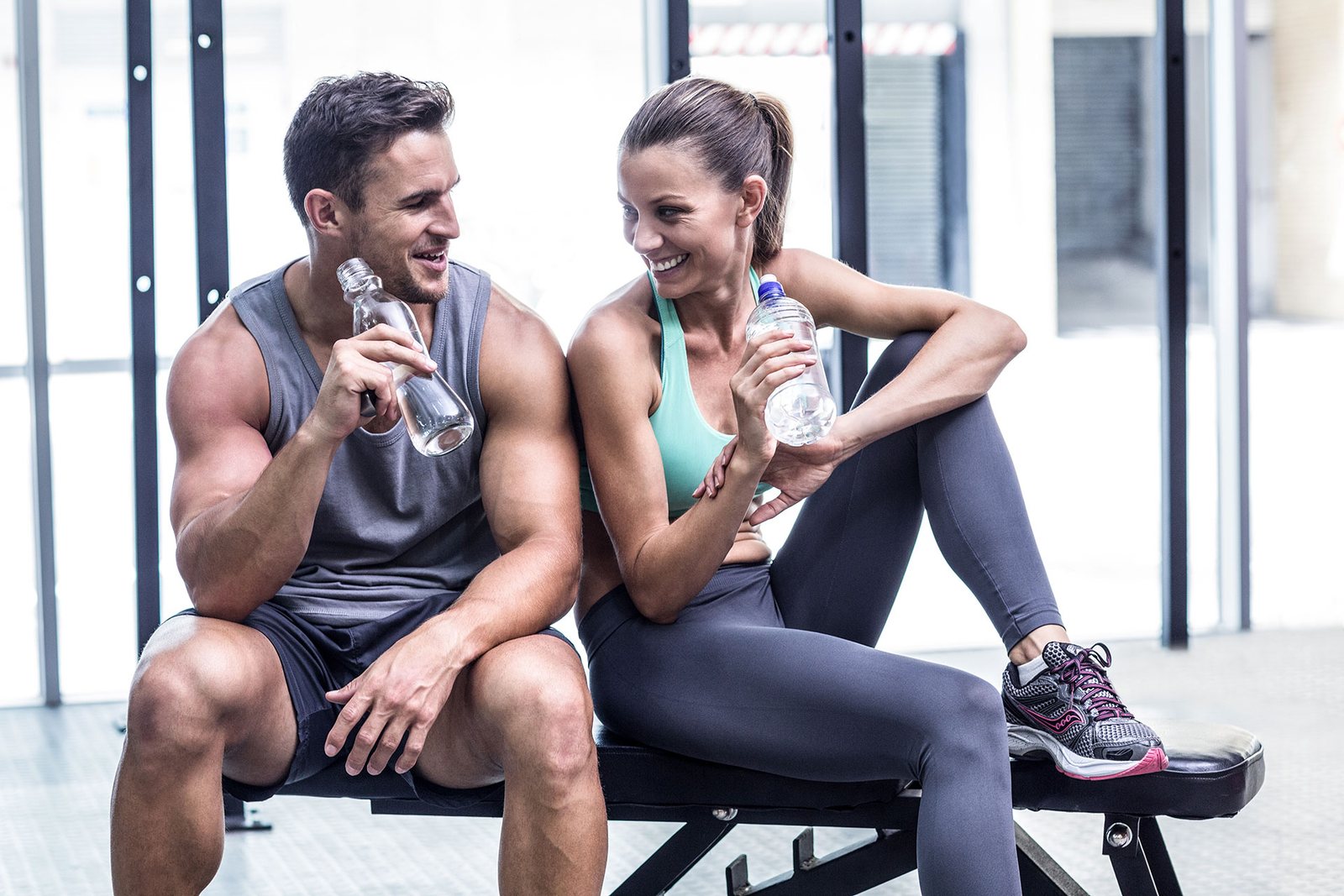 Fitness professionals discussing training and continued development